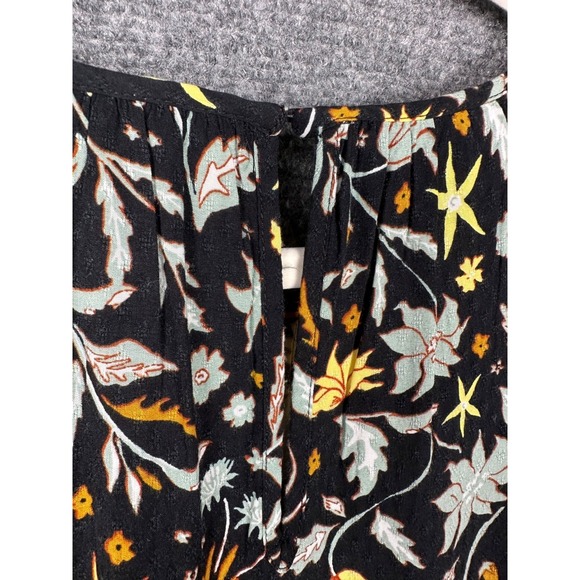 Universal Thread Mini Dress Womens Medium Black Floral Boho Tiered Festival - Picture 12 of 12